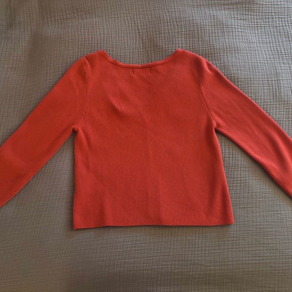 NWOT Rust/burnt Orange Ribbed Cardigan - Picture 3 of 3